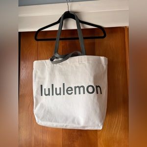 Double handle Lululemon canvas tote NWT
